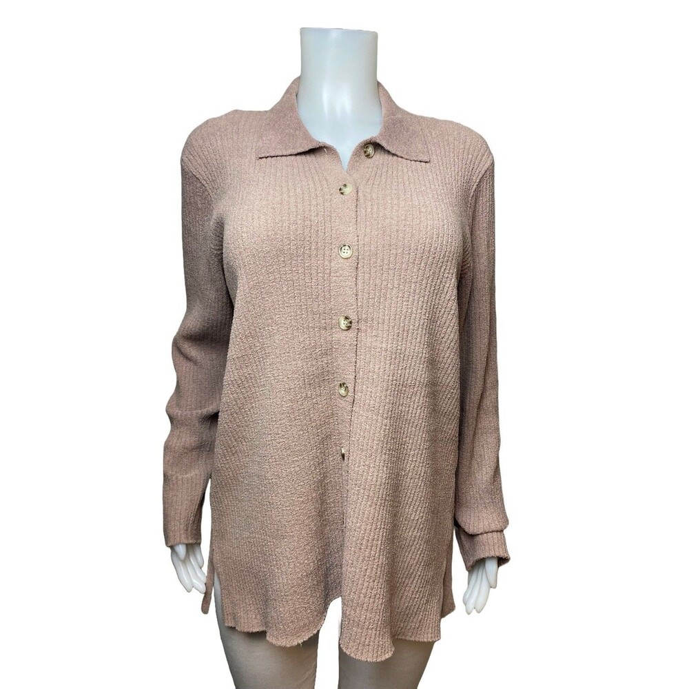 F. Jason Wu Top L Pink Blouse Long Sleeve Collared. NWT